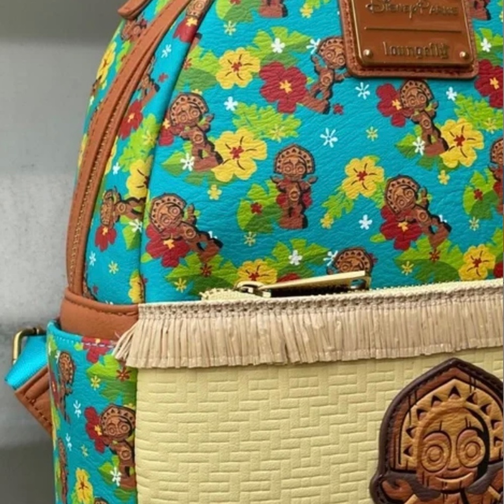 LOUNGEFLY DISNEY PARKS  MOANNA TIKI   BACKPACK  NWT - Picture 3 of 6